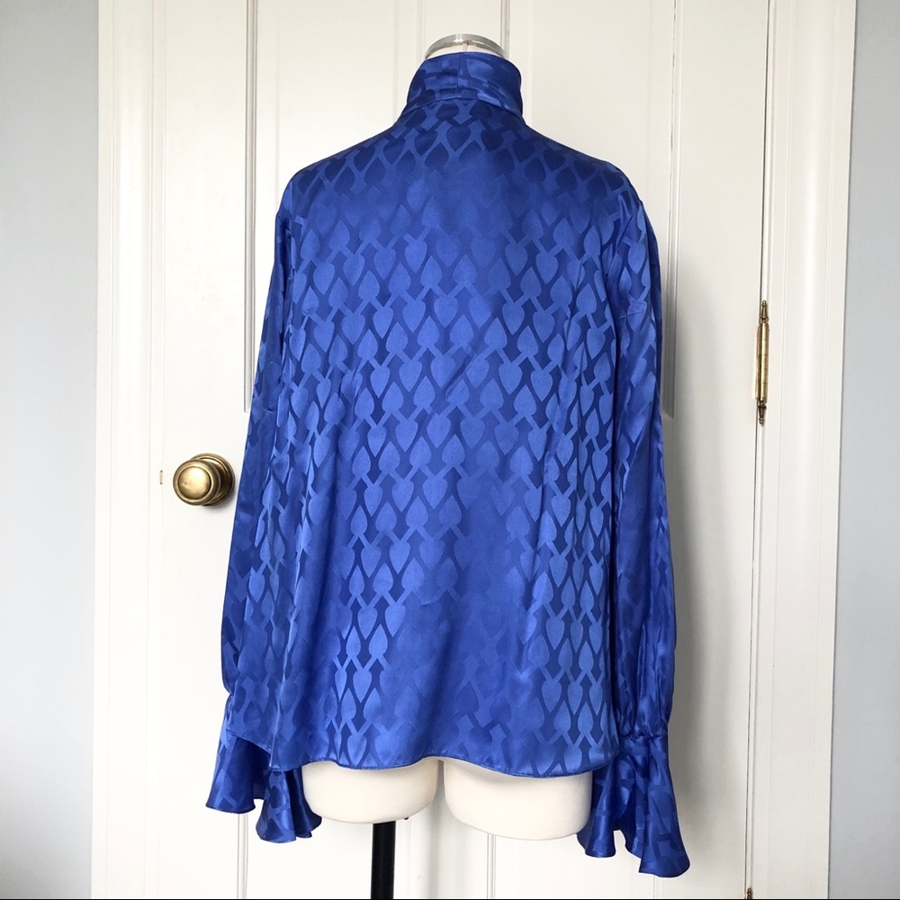 ❤️ SALONI Silk Satin Jacquard Top - Picture 7 of 14